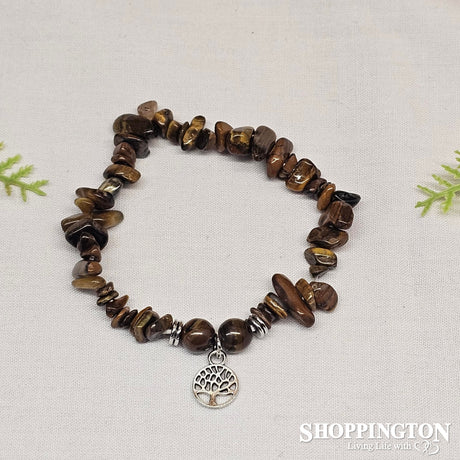 Tree of Life Gemstone Bracelets - Tigers Eye