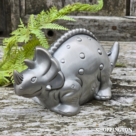Triceratops Pewter Money Box
