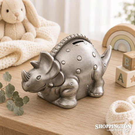 Triceratops Pewter Money Box