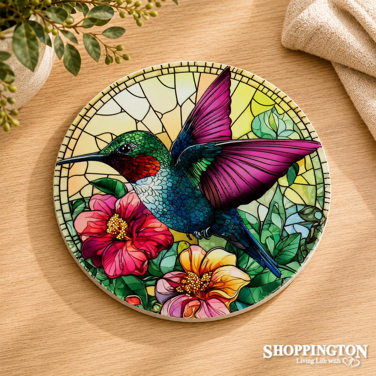 Trivet - Ceramic 3D Hummingbird