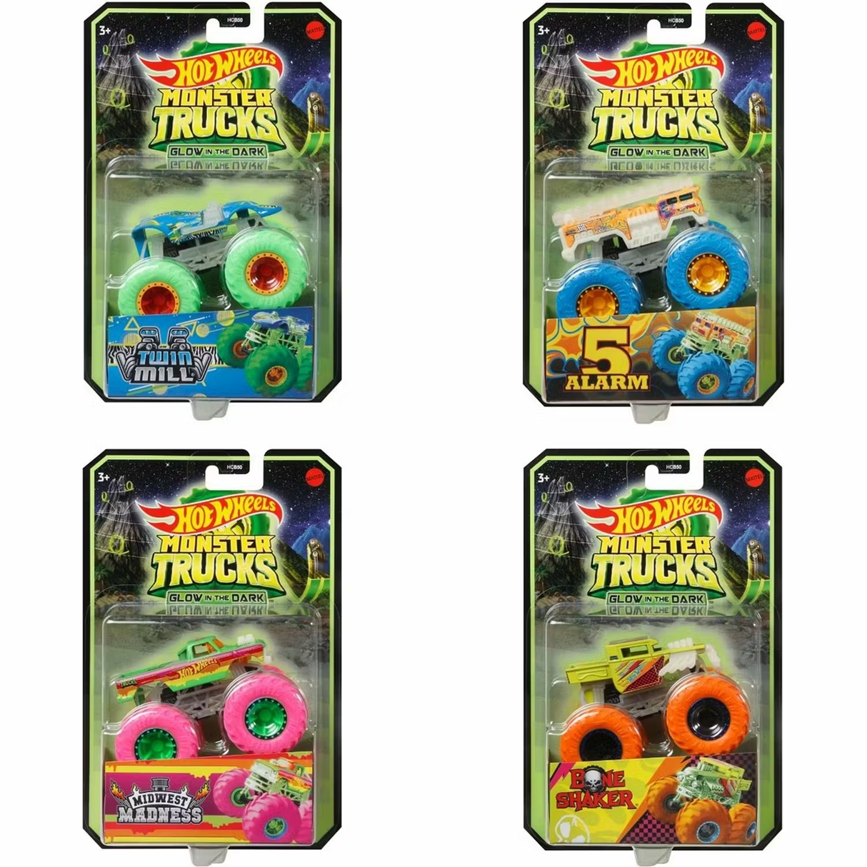 Hot Wheels - Monster Trucks Glow in the Dark