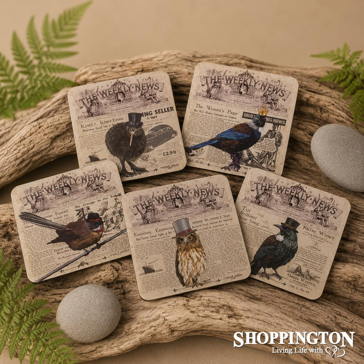 Vintage NZ Bird Coasters