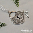Wedding Charm - Padlock Heart Cutout