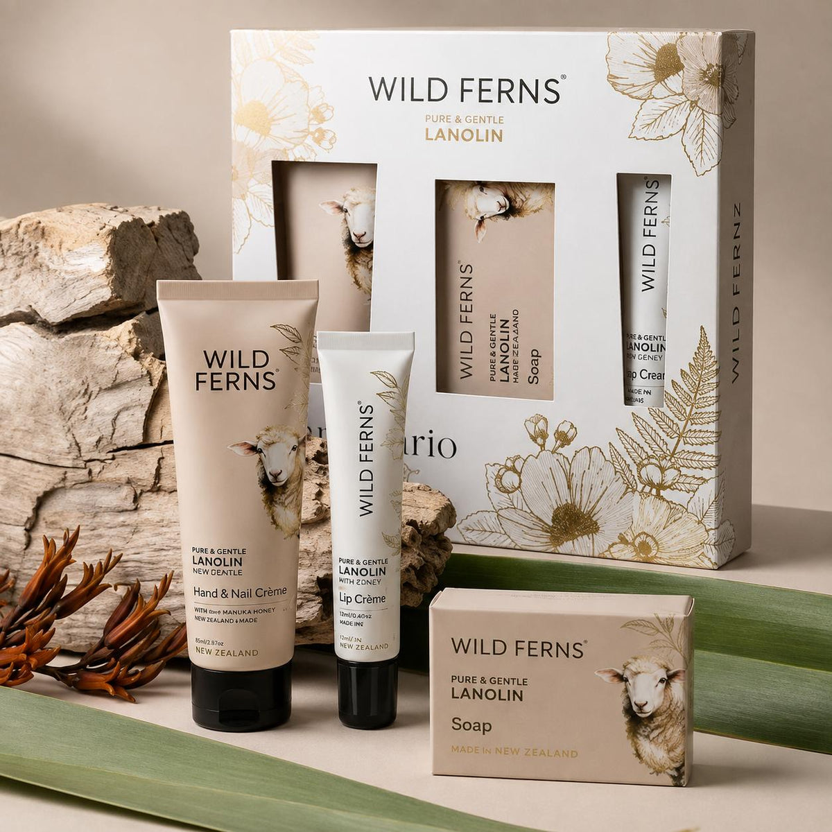 Wild Ferns Gift Box - Lanolin Pamper Trio