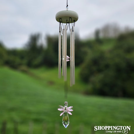 Wind Chime Gem tunes with crystal Angel Pink