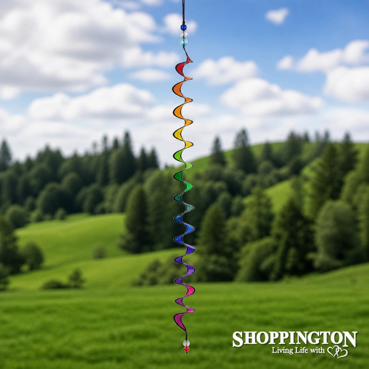 Wind Spinner - Curly 48"Thin Rainbow