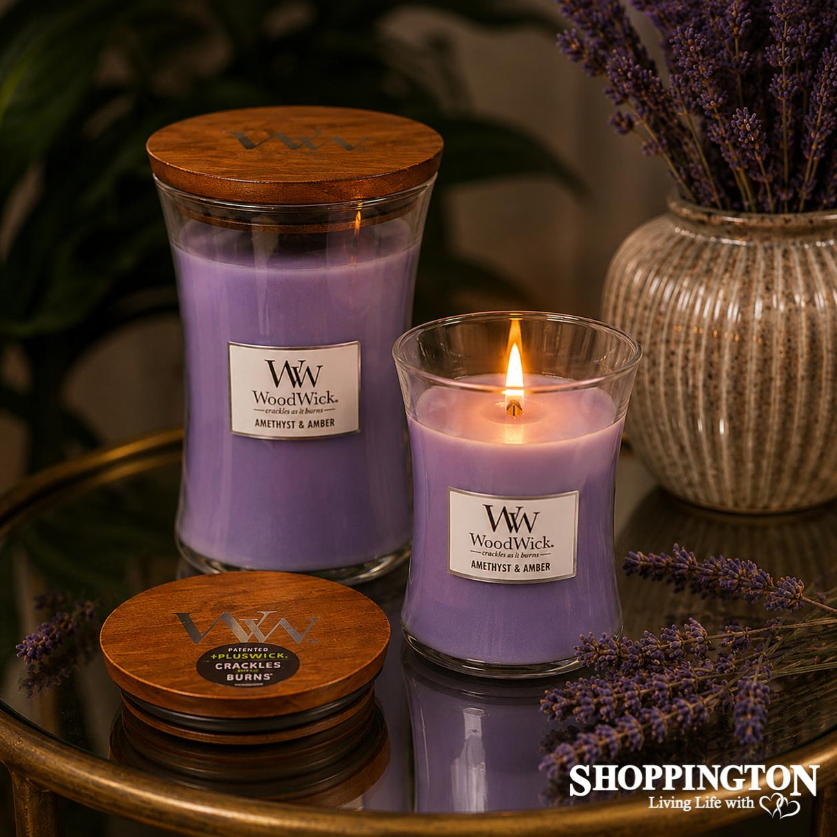 WoodWick Amethyst & Amber Large