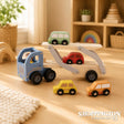 Wooden Car Carrier with 4 Cars
