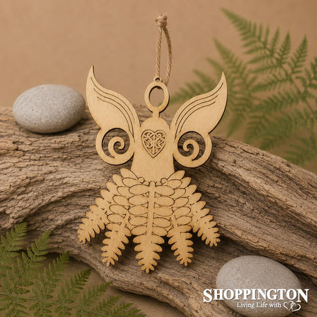 Wooden Christmas Fern Angel