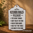 Wooden Novelty Sign - Kitchen Rules