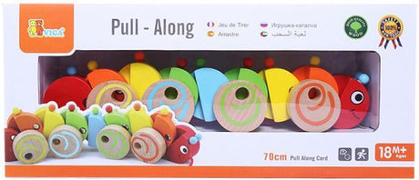 Wooden Pull Along Worm