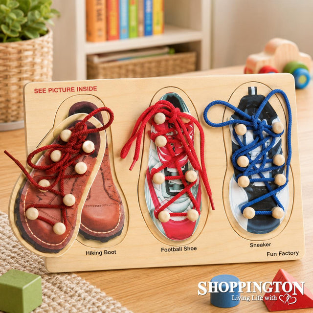 Wooden Puzzle / Lacing Shoes Puzzle