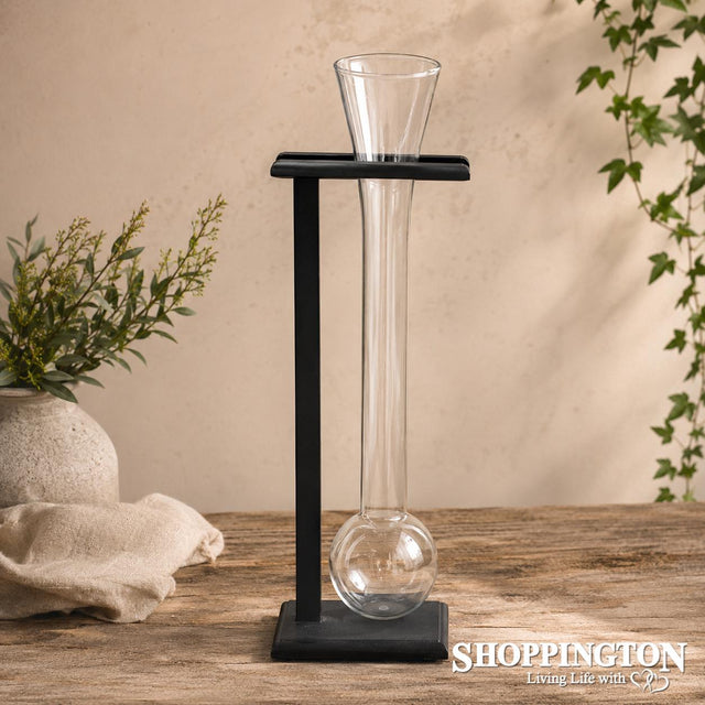 Yard Glass with Timber Stand