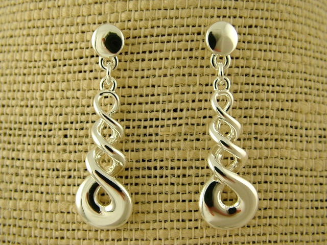 Earrings - Silver Twist Earrings