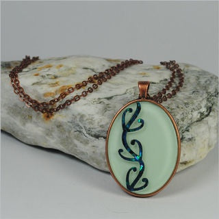 Oval Kowhaiwhai Pendant