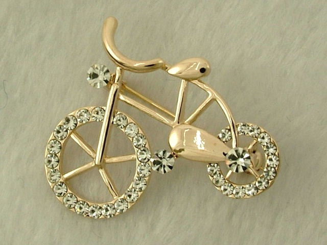 Brooch - Gold Bicycle