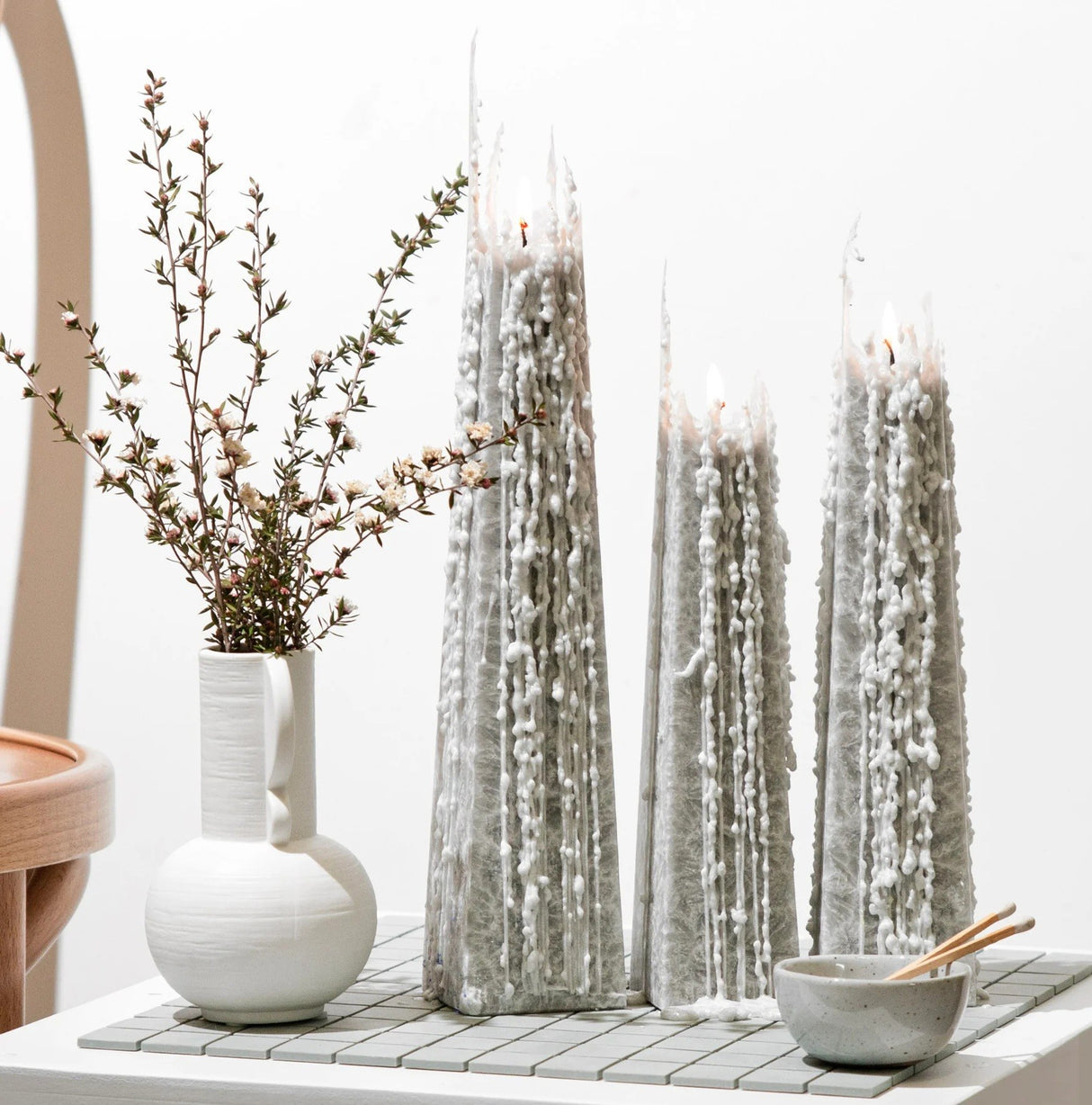 Living Light Icicle Candle - Black Iris