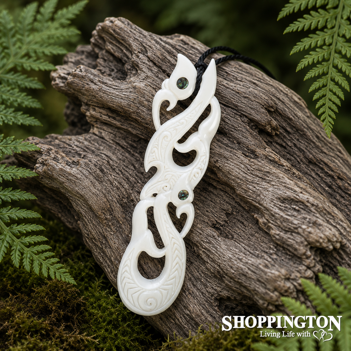 Bone Double Manaia B - Pendant