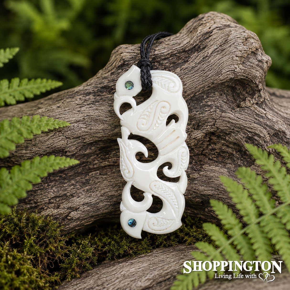 Bone Double Manaia - Pendant