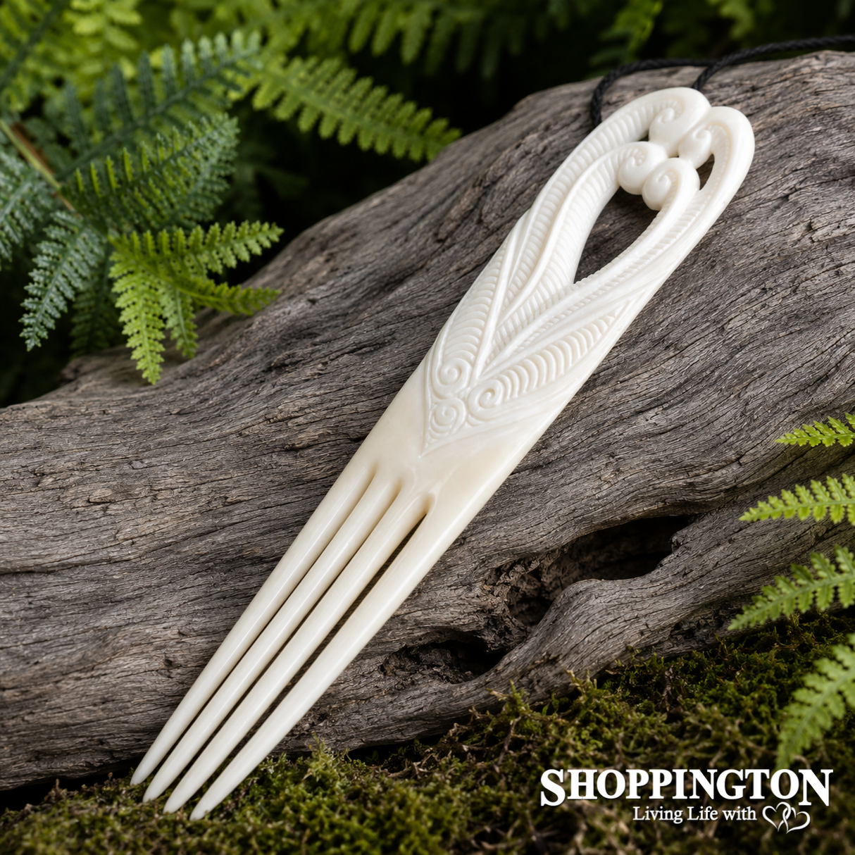 Bone Carving - Fern Frond Heru