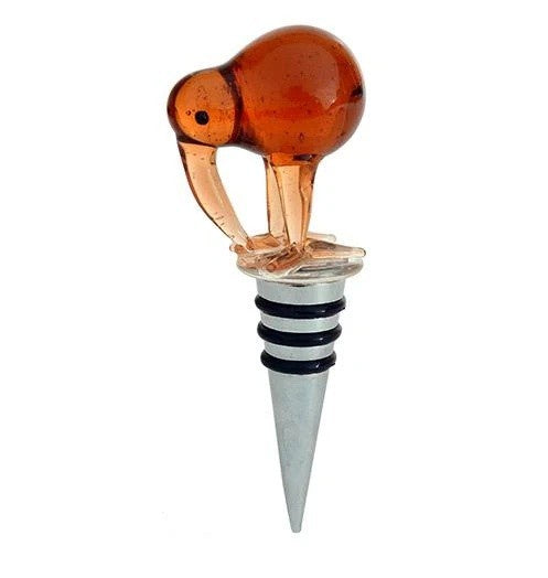 Glass Kiwi Bottle Stopper