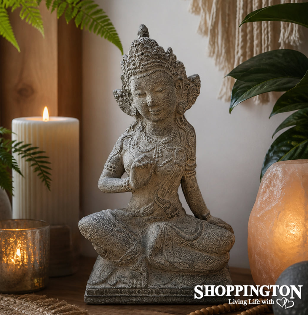 Garden Ornament - Concrete Buddha Lady 36cm