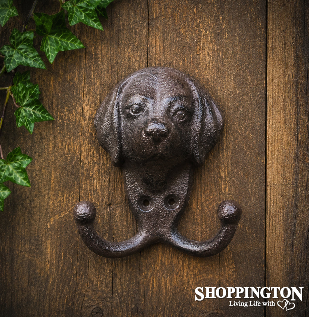 Cast Iron Dog Face Double Hook