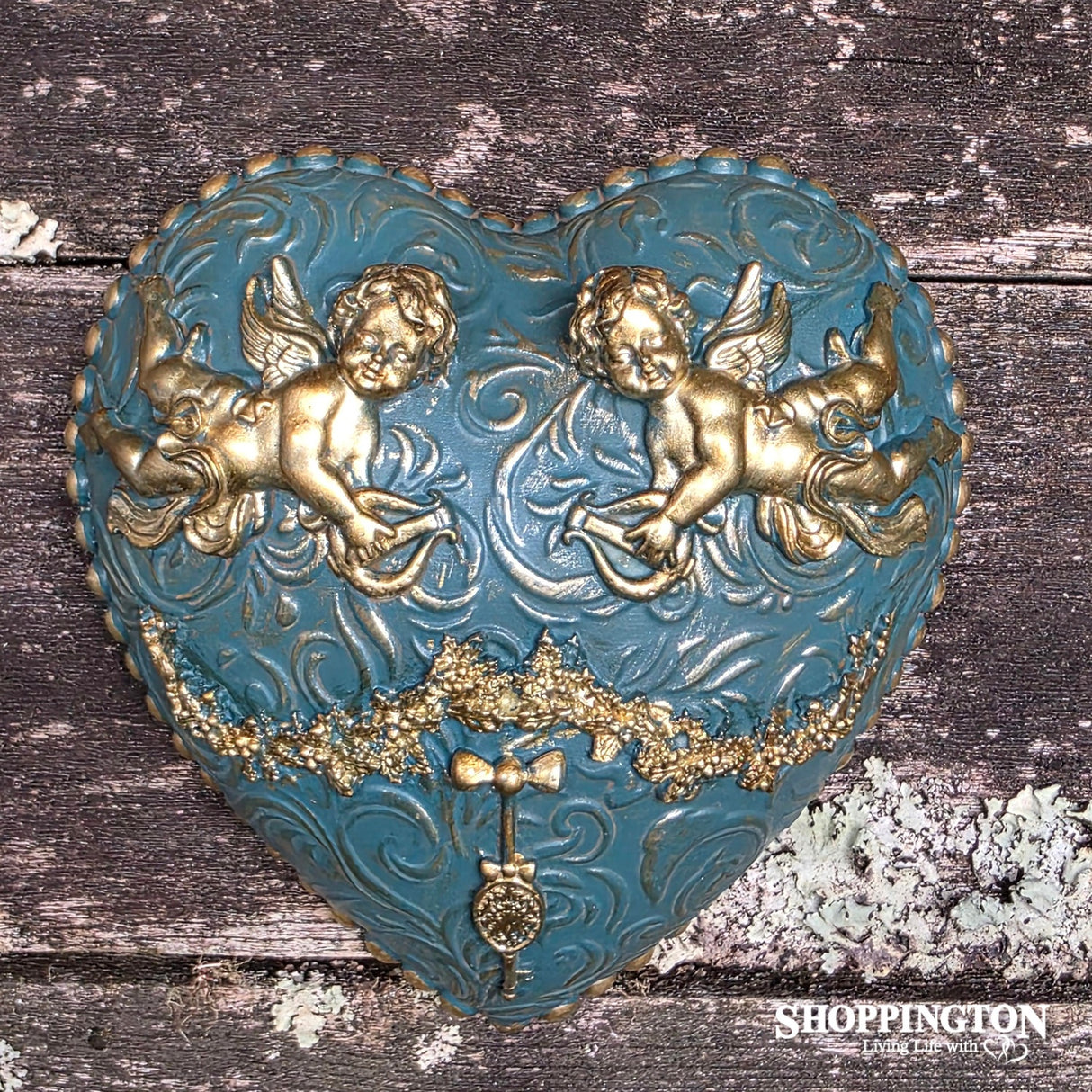 Collectable Heart - Gold Cherubs