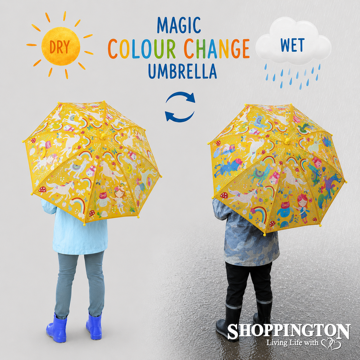 Kids Colour Changing Umbrella - Fairies