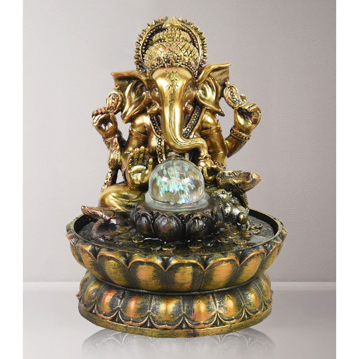 Water Fountain Ganesha with Ball (indoors)