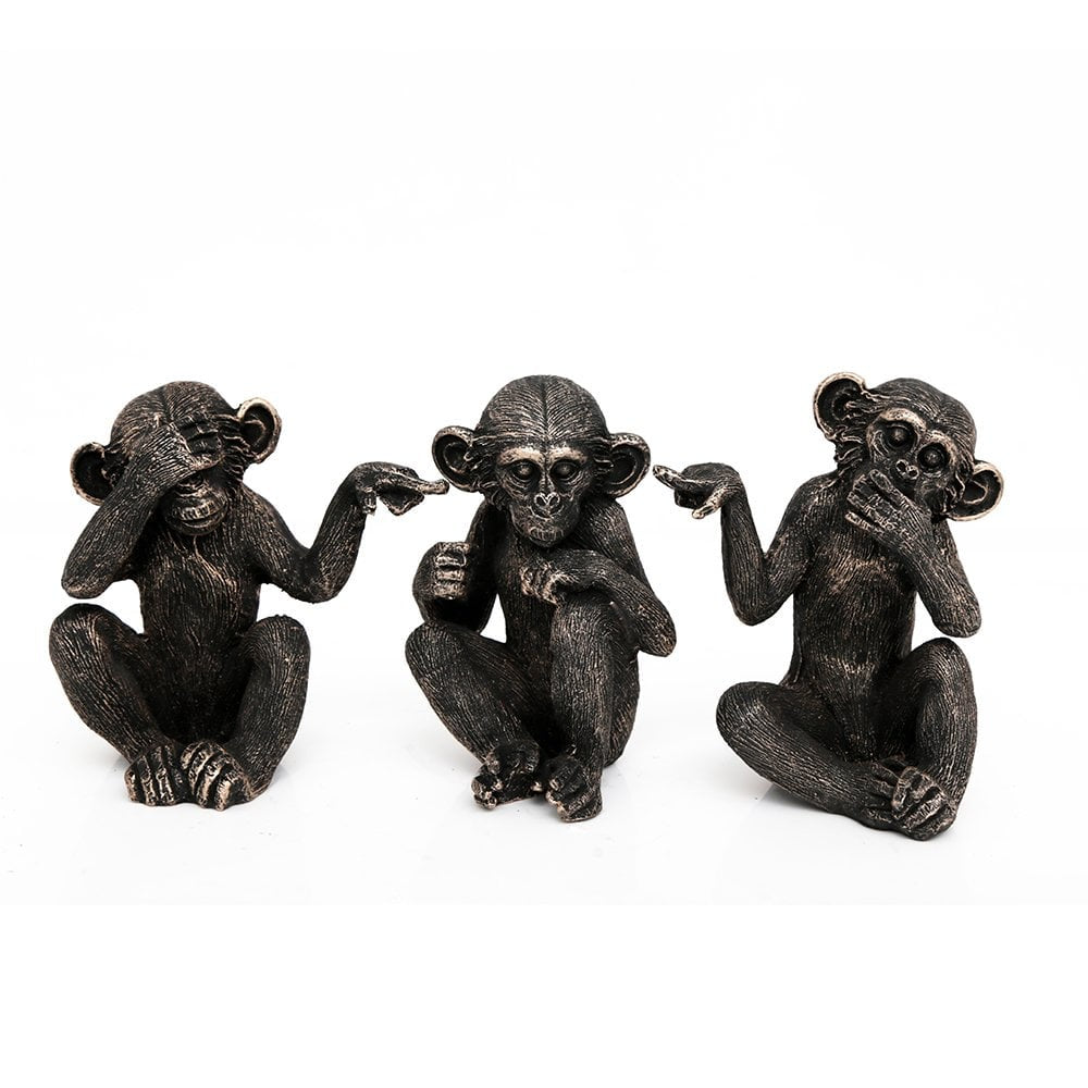 See No, Hear No, Speak No Monkeys (Set of 3)