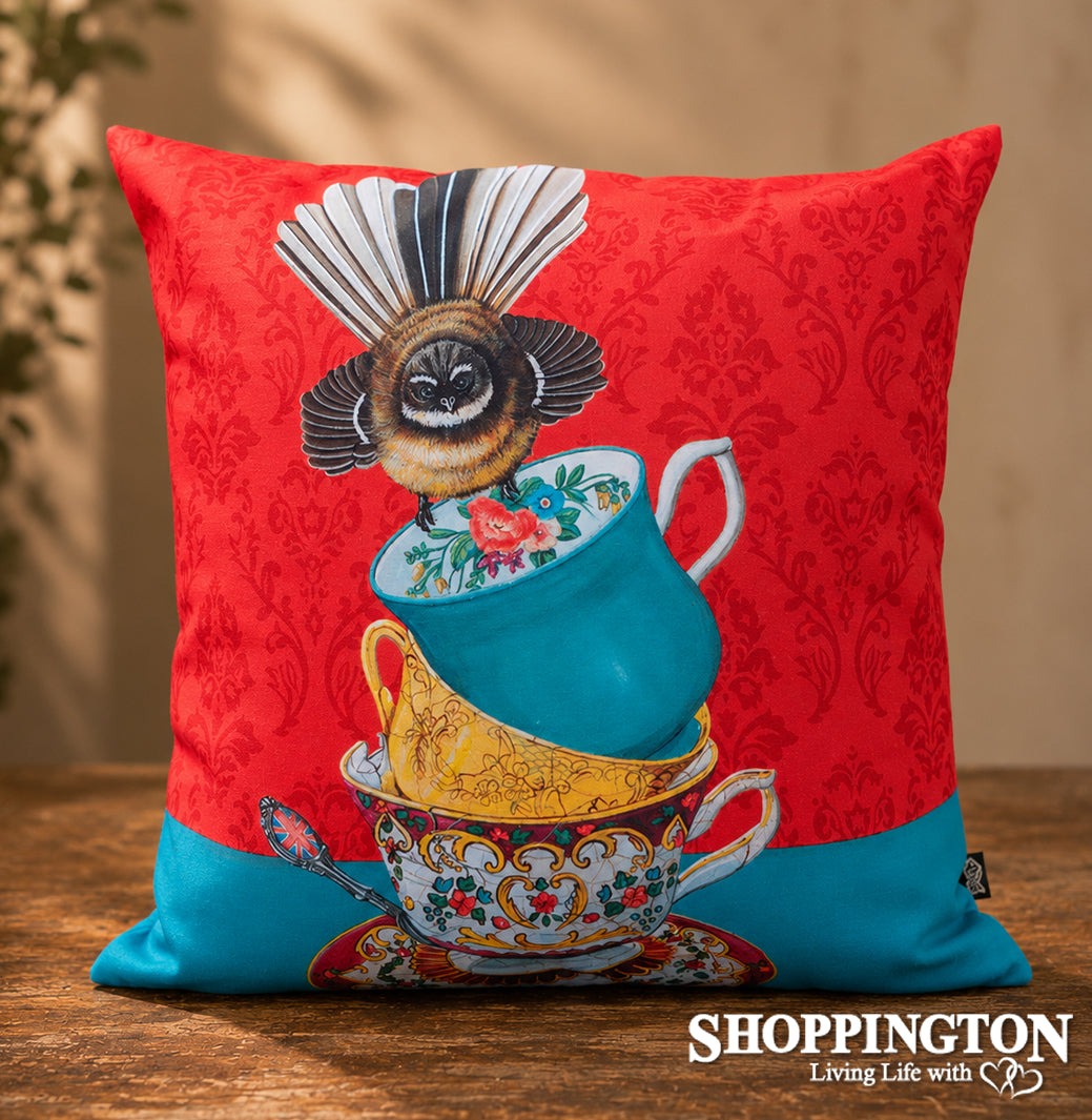 Cushion - NZ Print - Cracking Up - Angie Dennis