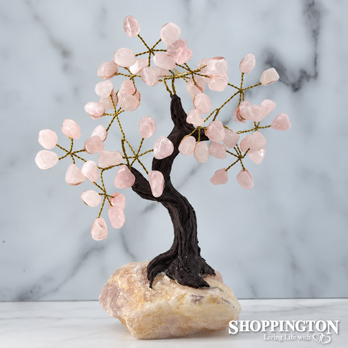 Crystal Gemstone Tree #1 / Rose Quartz