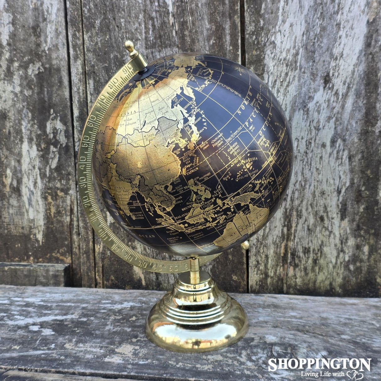 World Globe - Gold & Black