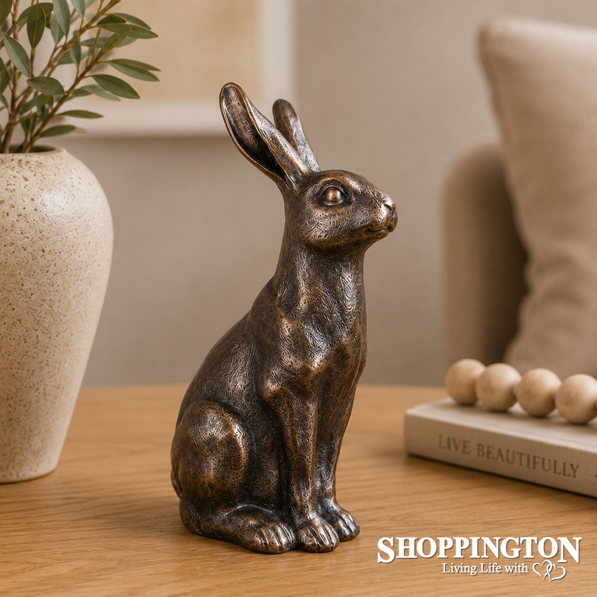 Bronze Sitting Hare 20cm