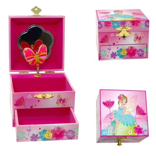 Pink Poppy Fairy Music Box