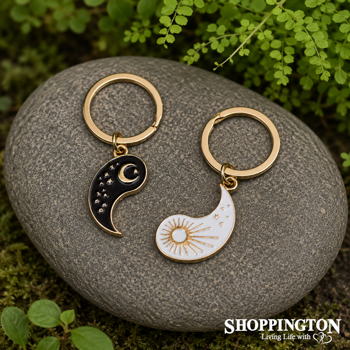 Pair of Yin Yang Best Friend Keyrings (set of 2)