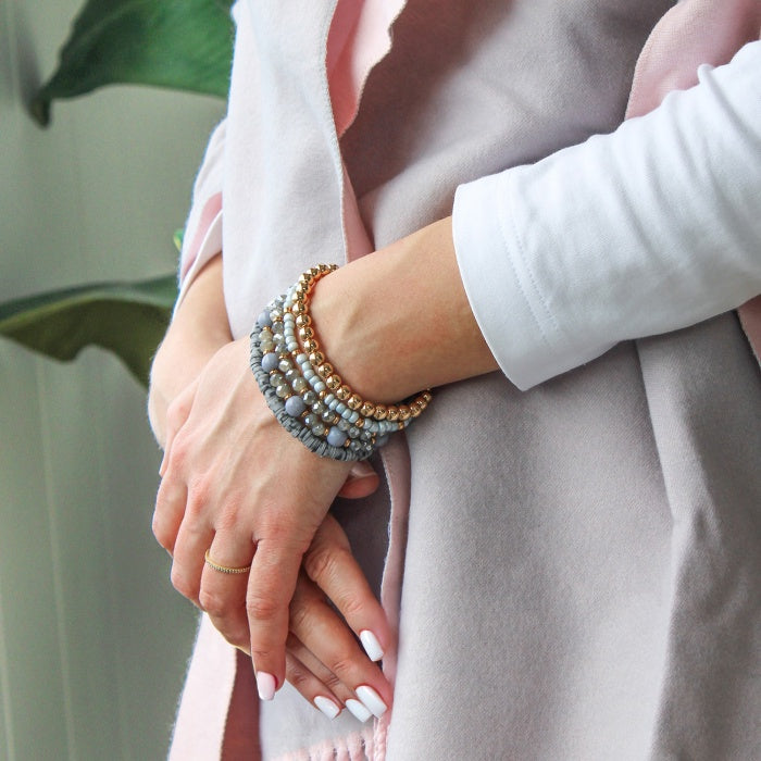 Smokey Veil 5pc Bracelet Set