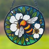 Stained Glass Hanger - Bee & Flower