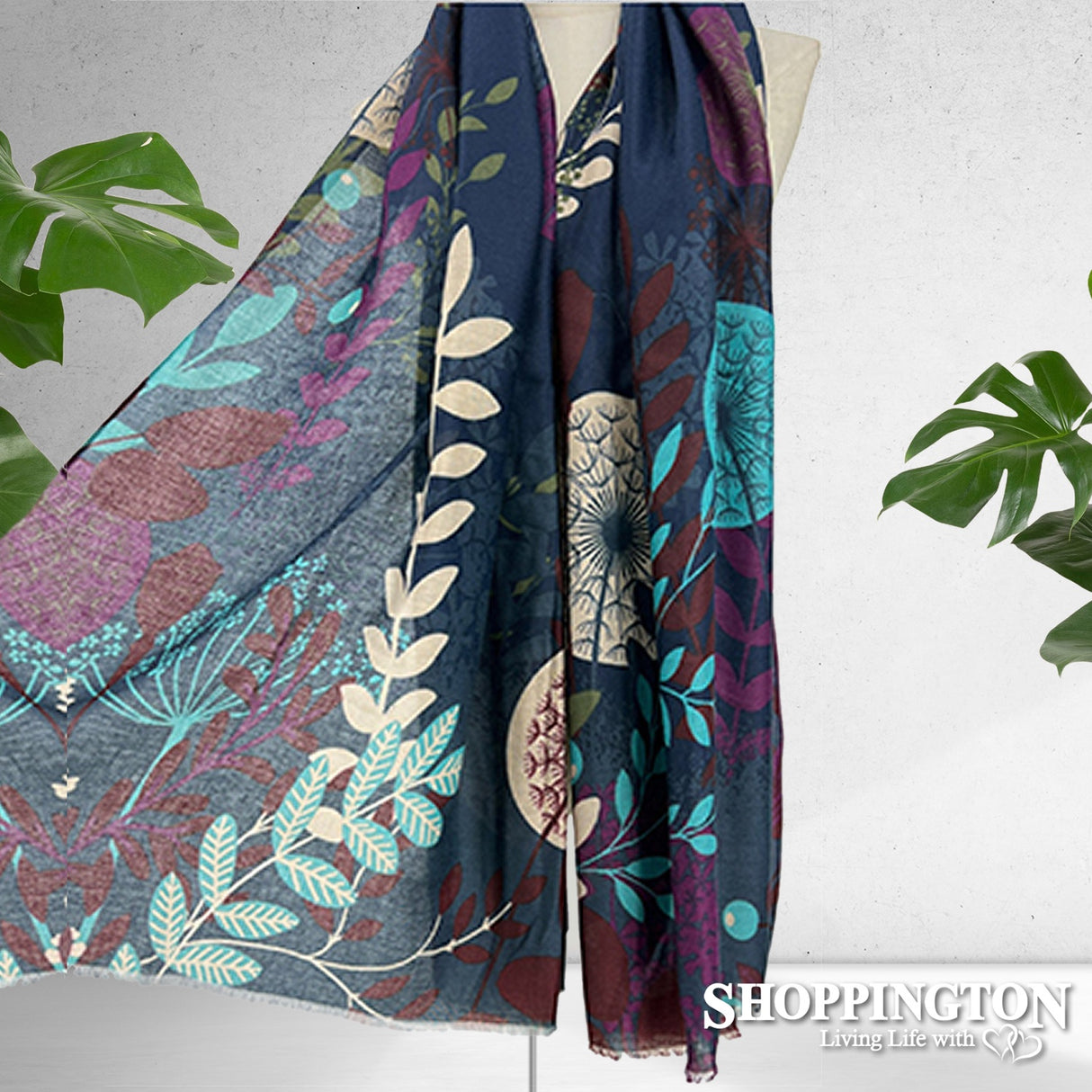 Scarf - Dandelion - Purple & Blue