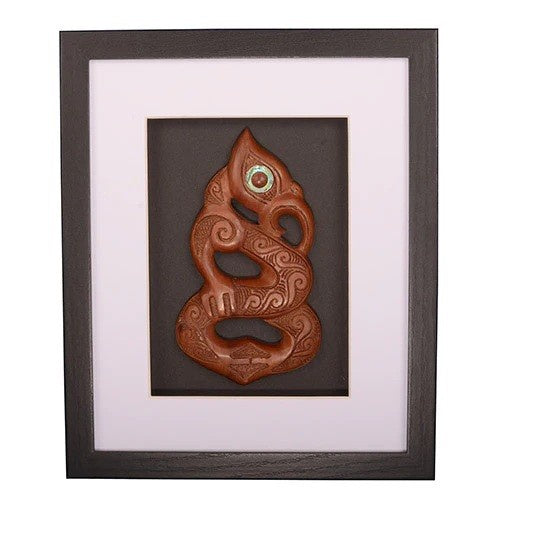 Shadow Box - Wood Carved Manaia