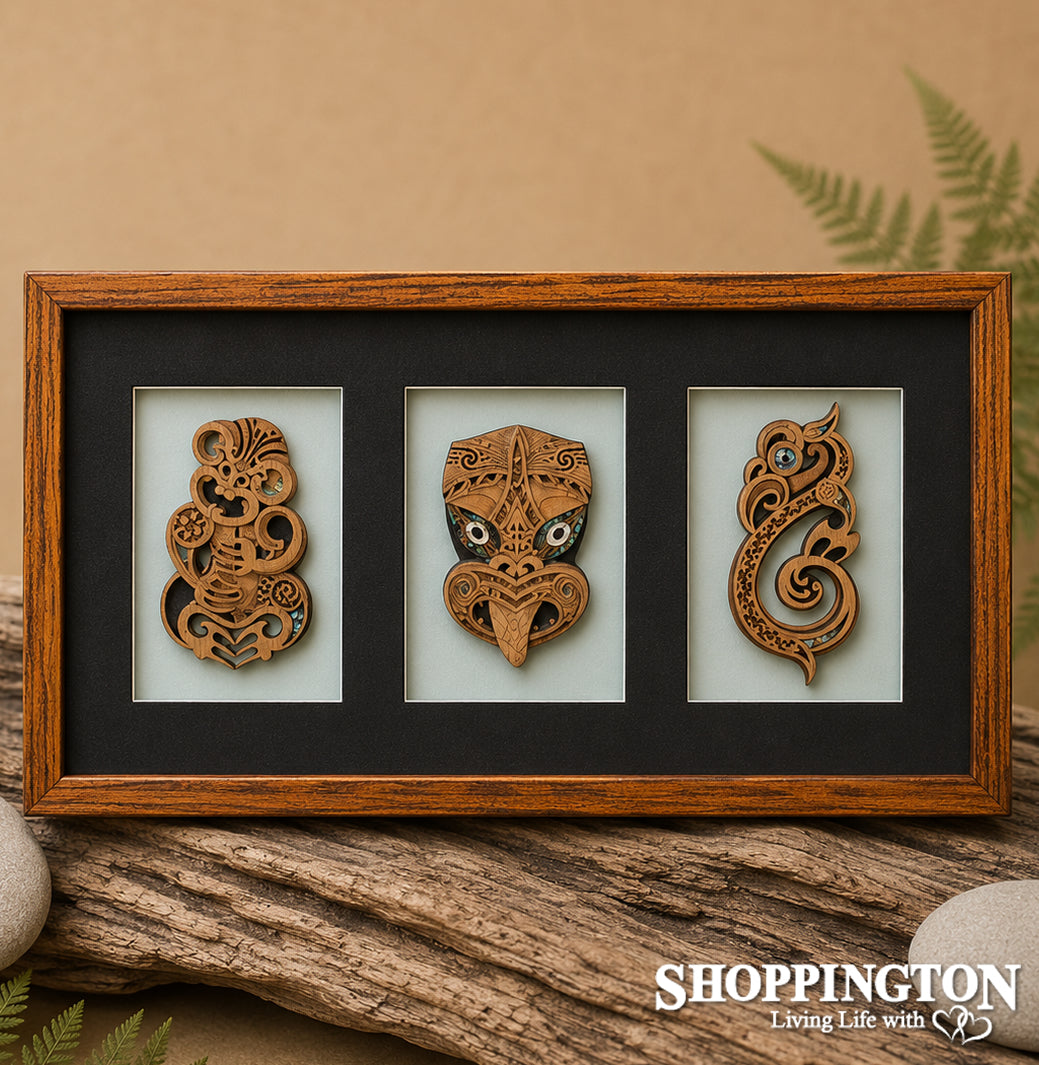 Triple Carved Maori Art Work