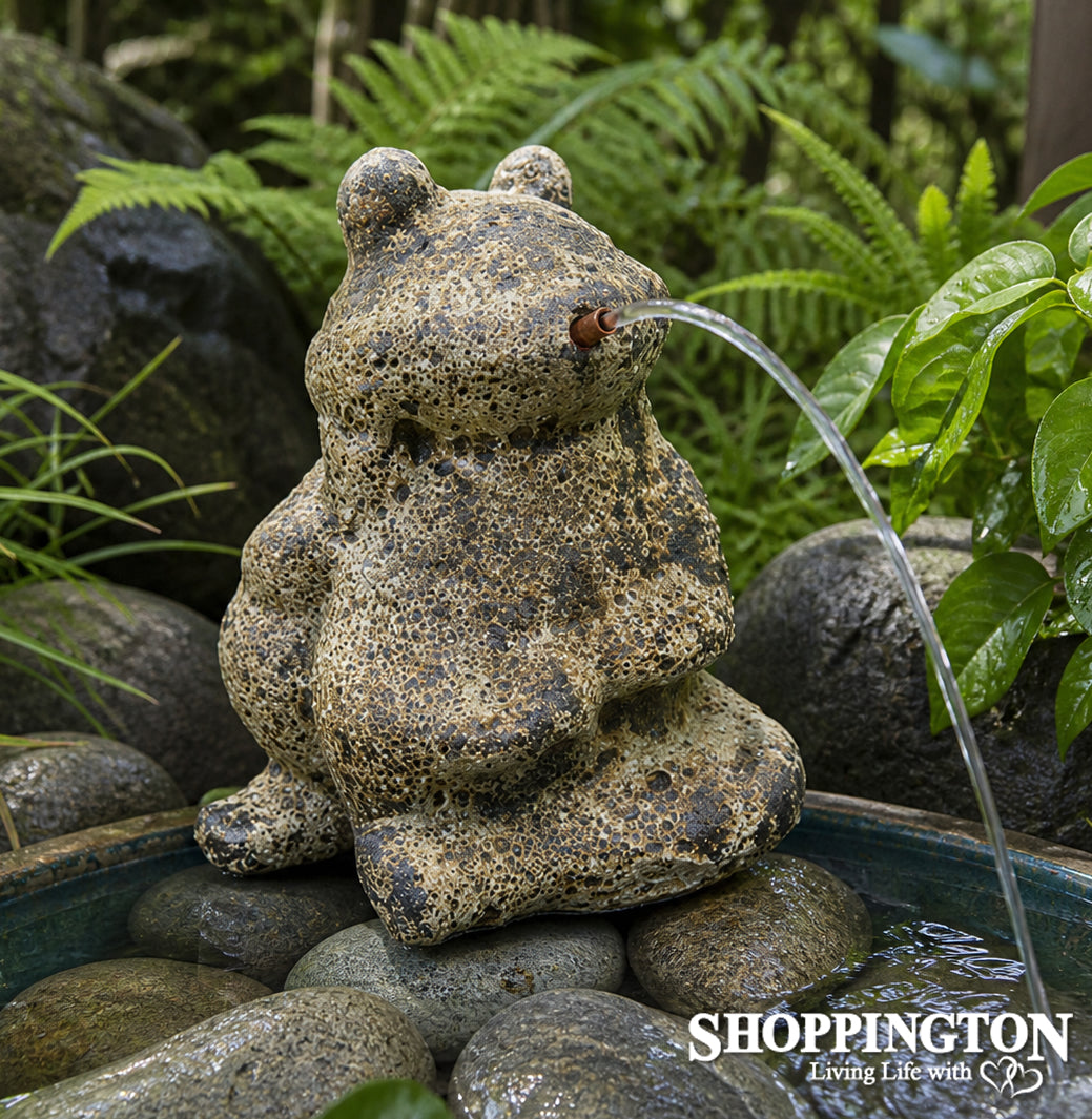 Oceanic Frog Fountain (excludes base + pump) - White
