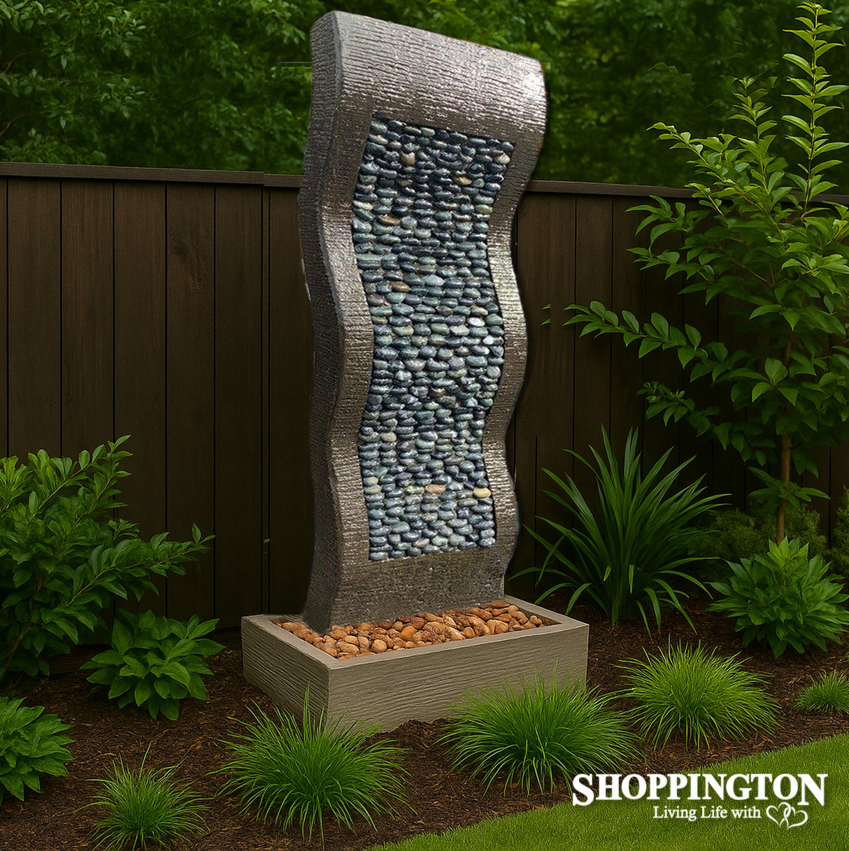 Pebble Effects Water Feature / Grey 75cm x 147cm