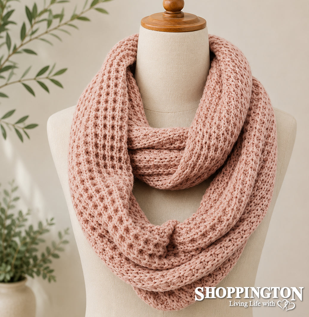 Snood - Pink Fisherman Knit