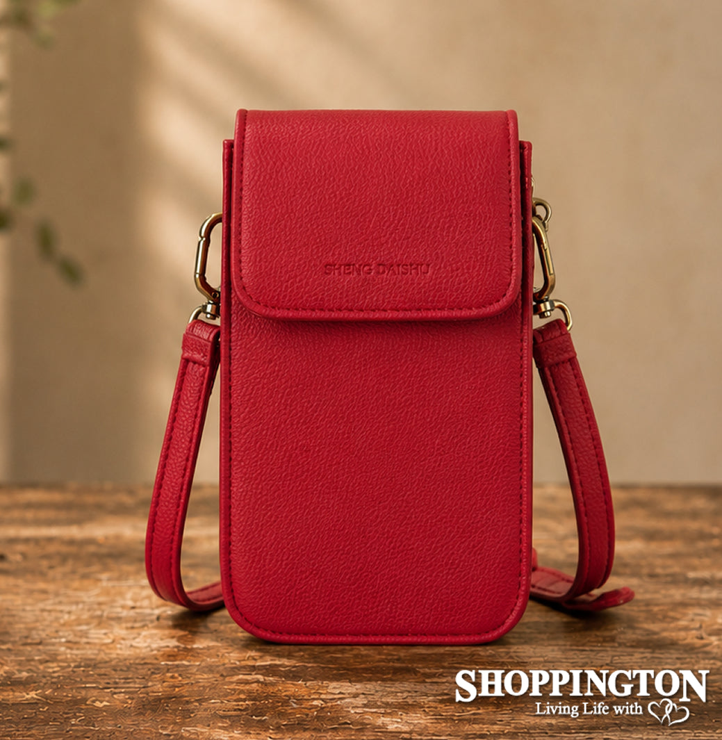 Lou Lou Deep Red Crossbody Wallet