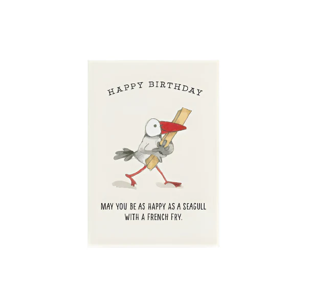 Gift Tag - Happy Birthday Seagull