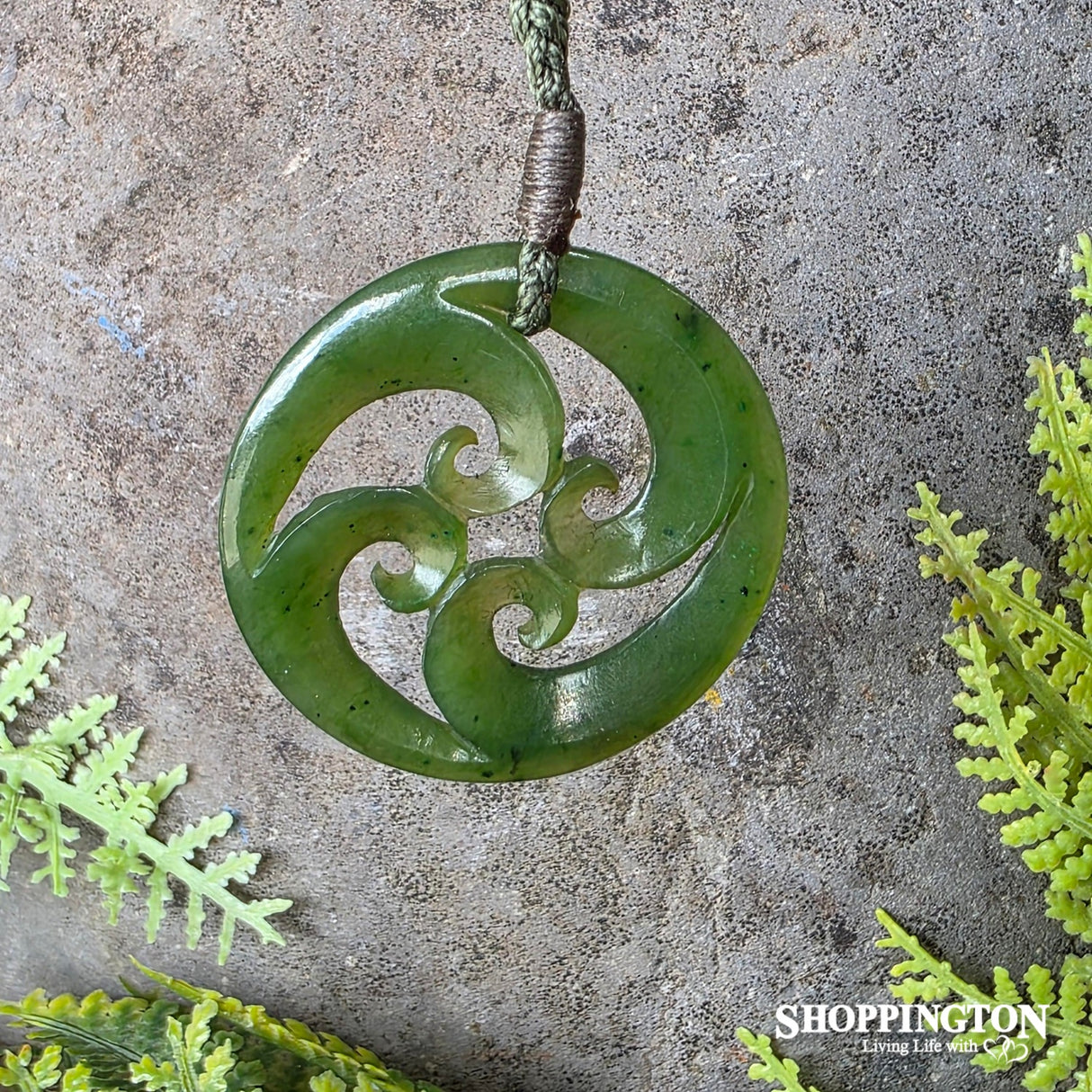 Pounamu Quad Koru Pendant
