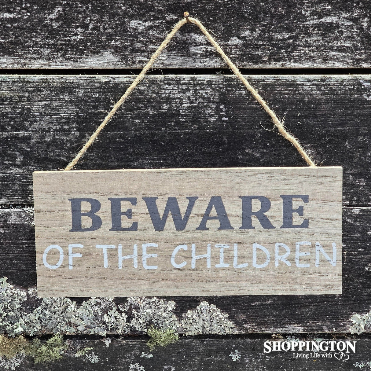 Wooden Sign - BEWARE of the Children