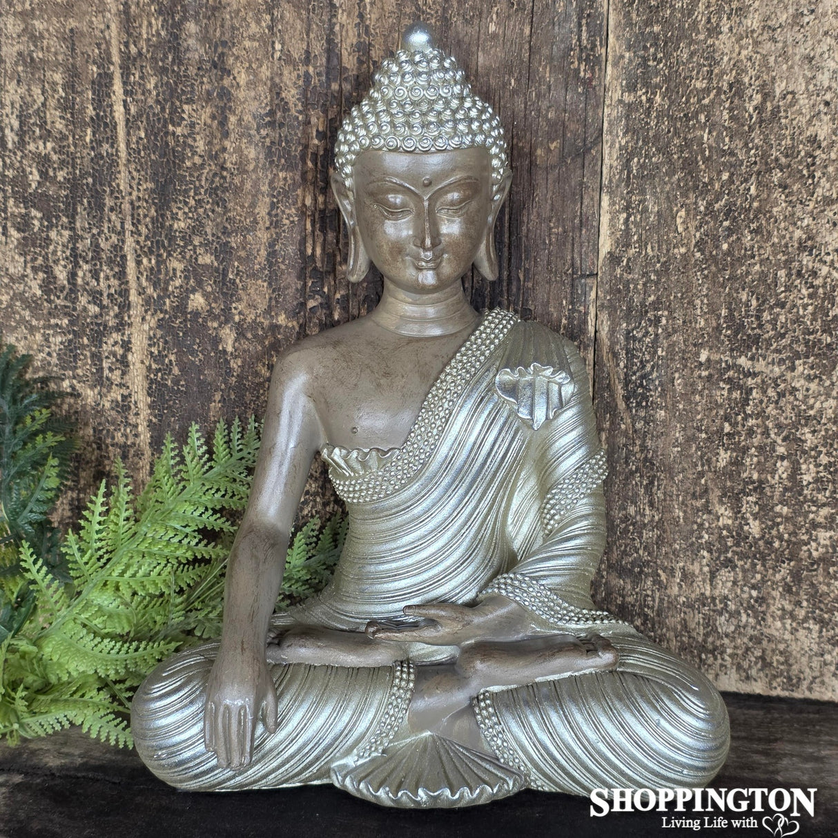 Meditating Gold & Fawn Buddha (Sml)